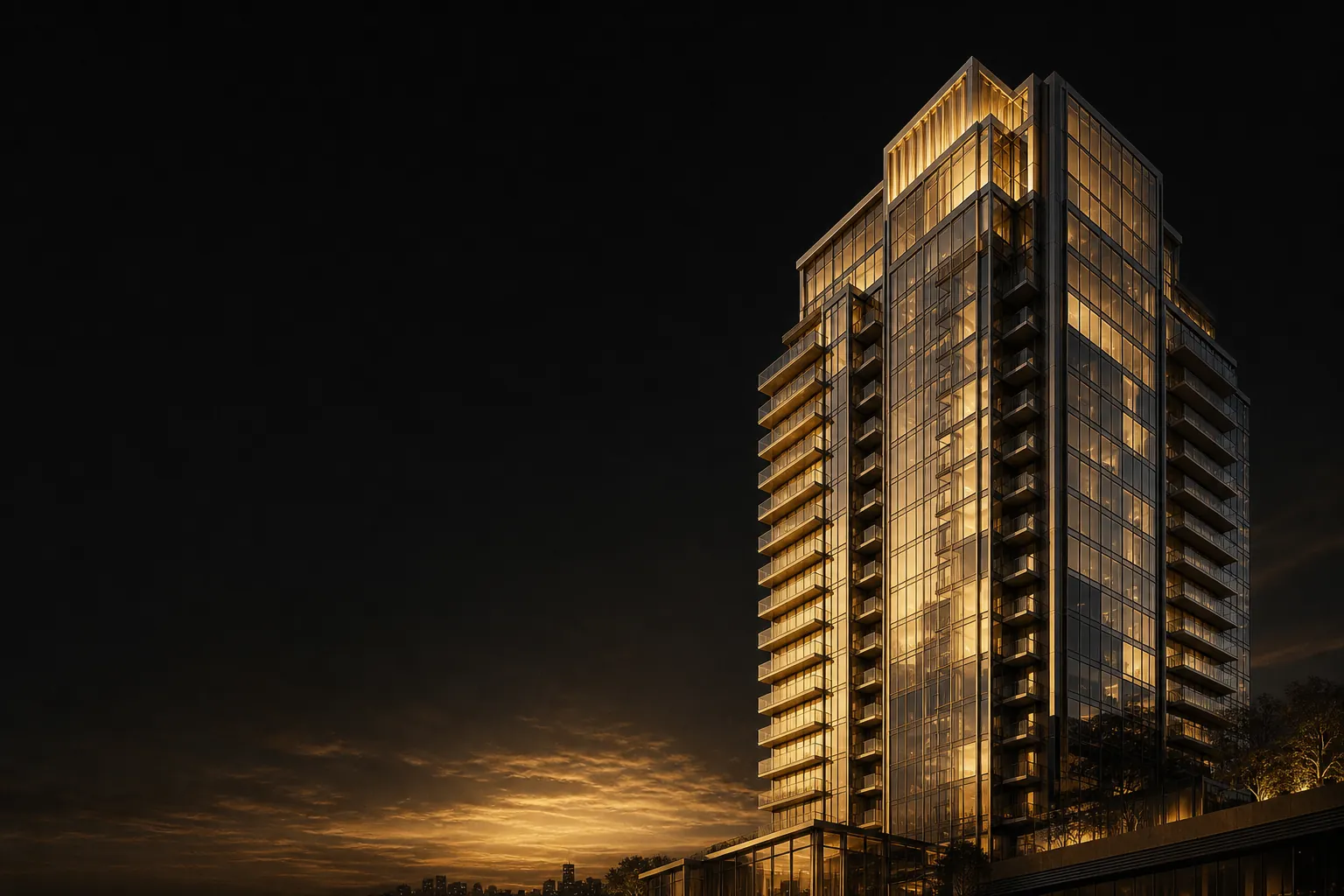 Concept rendering of a dark architectural gallery with a central stone plinth